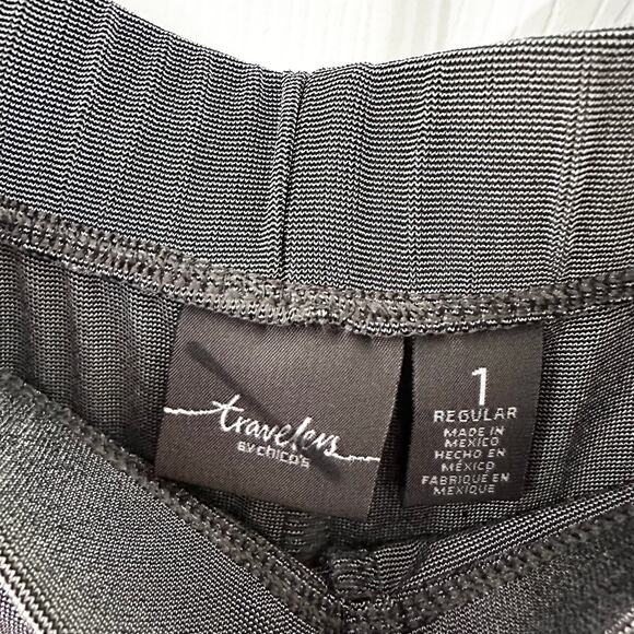 Travelers by Chico's Grey Slink Mock Neck Sleeveless Top Full Length Pants Set 1 - Picture 8 of 11